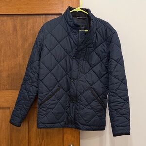 J. Crew Men's Quilted Puffer Jacket - Dark Blue